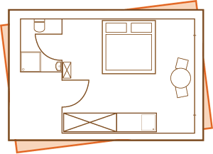 Grundriss Gästezimmer (beispielhaft)